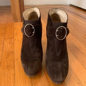 Prada Chocolate Brown Booties!!